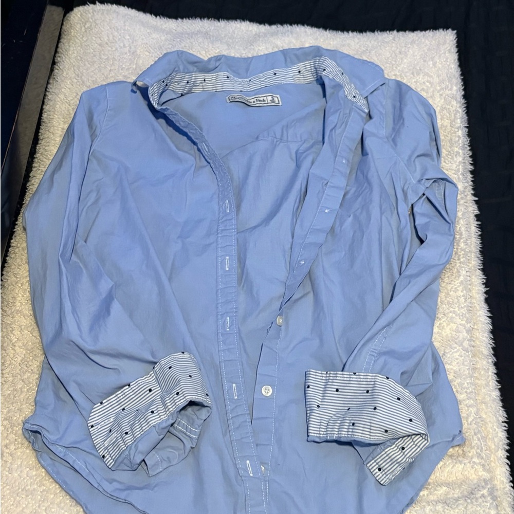 Abercrombie & Fitch Light Blue Casual Shirt